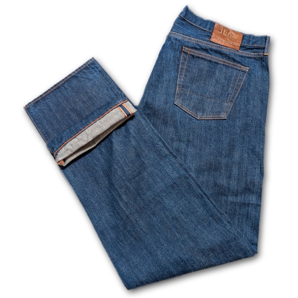 Jean Shop Rocker Mens Jeans Blue 42x36 Selvedge Made In USA Denim Pockets Raw 42